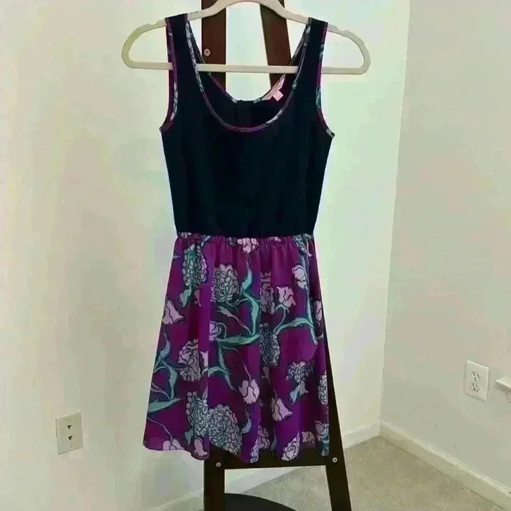 Lilly Pulitzer Megyn Pocket Full of Posies Sleeveless Wrap Style Dress Sz XS